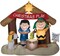 The Costume Center 69" Brown and Red Inflatable Lighted Peanuts Nativity Scene